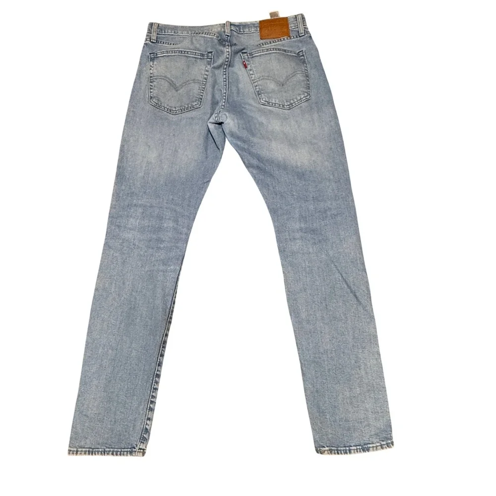 Levi's Womens 512 Slim Taper Jeans Light Wash Denim WaterLess W33 L34 Blue Denim